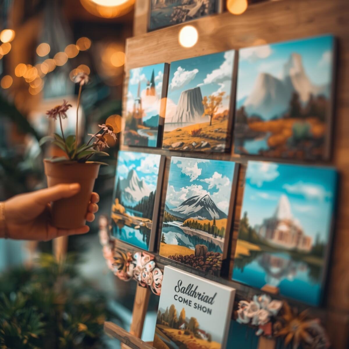 Custom Canvas Portraits__Hand-flower pot and landscape artworks – commission your own original painting.-2